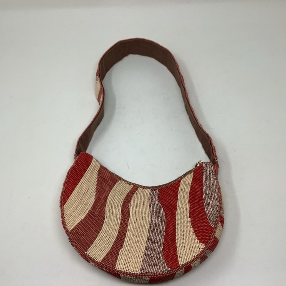 Anthropologie Beaded Crescent Shoulder Bag - Picture 3 of 4
